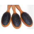 Wholesale Wooden Boar Bristle Bamboo Oval Paddle Brush